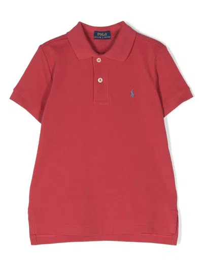 Polo Ralph Lauren Kids' Logo-embroidered Polo Shirt In Red