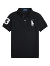 Polo Ralph Lauren Big Pony Cotton Mesh Polo Shirt In Black