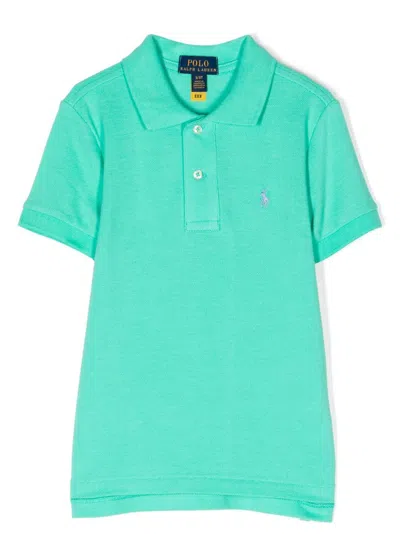 Polo Ralph Lauren Kids' Embroidered-logo Polo Shirt In Green