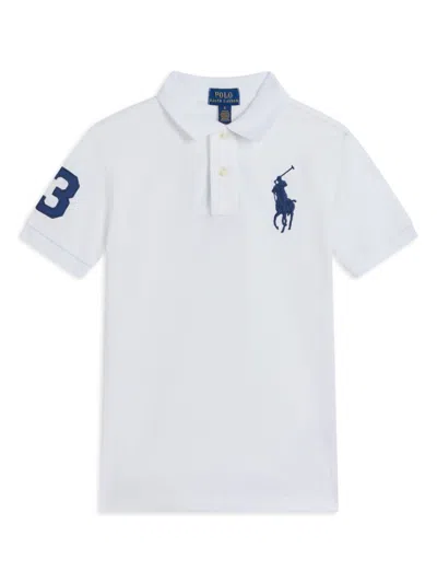 Ralph Lauren Kids' Logo-embroidered Polo Shirt In White