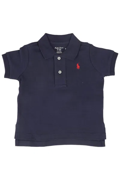 Ralph Lauren Kids' Logo Embroidered Short Sleeved Polo Shirt In Blu