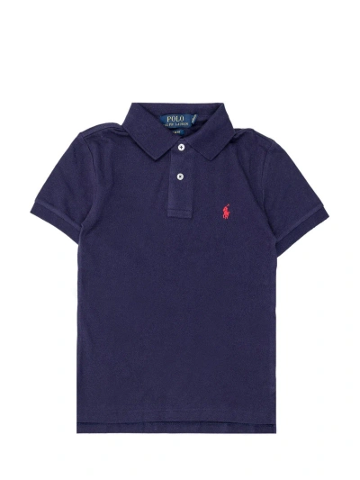 Ralph Lauren Kids' Logo Embroidered Short-sleeved Polo Shirt In Navy