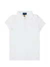 Polo Ralph Lauren Girl's Logo Embroidered Short-sleeve Polo Shirt In White