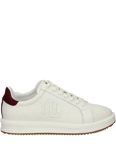 Ralph Lauren Logo-embroidered Suede Sneakers In Multi