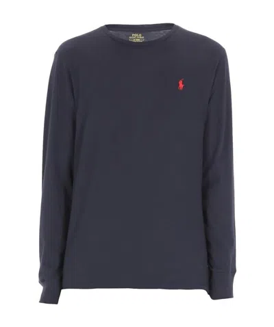 Polo Ralph Lauren Logo Embroidered Sweatshirt In Black