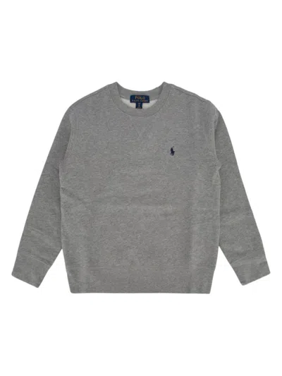 Ralph Lauren Kids' Logo-embroidered Sweatshirt In Grey