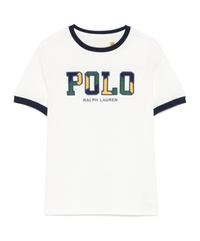 Polo Ralph Lauren Kids' Logo-embroidered T-shirt In White