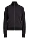 Ralph Lauren Logo-embroidered Zip-up Jacket In Black