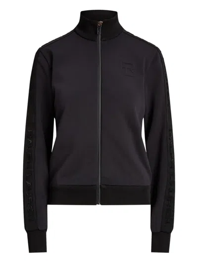 Ralph Lauren Logo-embroidered Zip-up Jacket In Black