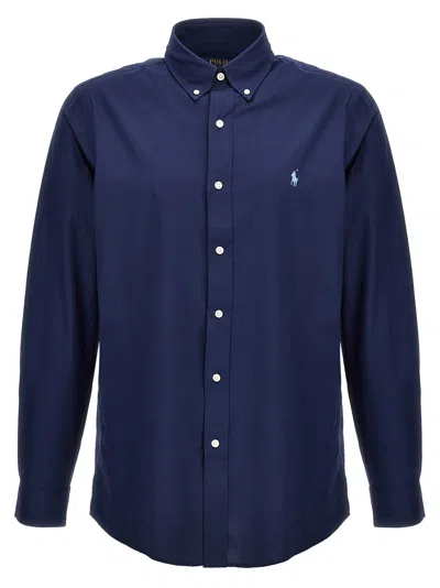 Ralph Lauren Logo Embroidery Shirt In Blue