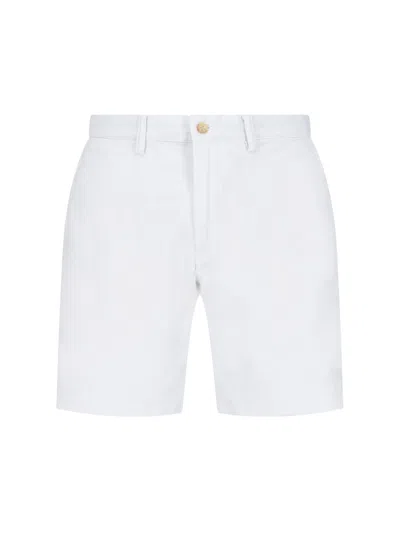Ralph Lauren Logo Embroidery Shorts In Deckwash White
