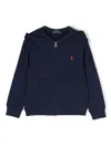 Polo Ralph Lauren Logo-embroidery Zip-up Hoodie In Blau