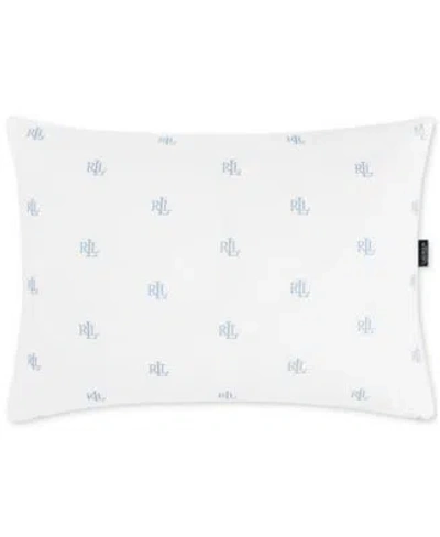 Ralph Lauren Logo Extra Firm Density Down Alternative Pillow In White