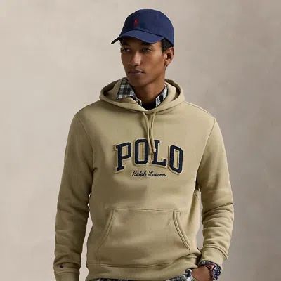 Ralph Lauren Logo Fleece Hoodie In Brown
