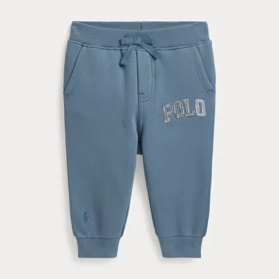 Ralph Lauren Babies'  Logo Fleece Jogger Pant In Blue