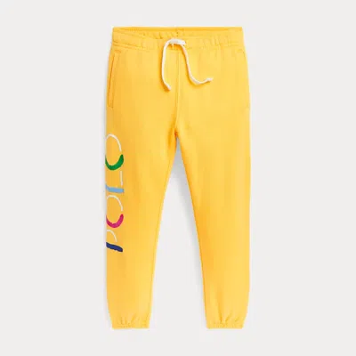 Ralph Lauren Kids' Logo Fleece Jogging Bottoms In Yellow