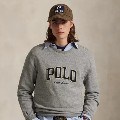 Ralph Lauren Logo Fleece Sweatshirt In Gray