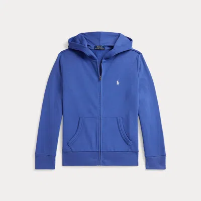 Ralph Lauren Kids' Logo French Terry Full-zip Hoodie In Liberty In Blue
