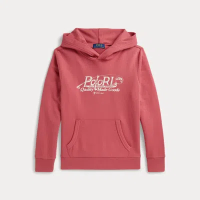 Ralph Lauren Kids' Logo French Terry Hoodie In Adirondack Berry In Pink