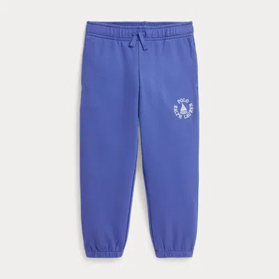 Ralph Lauren Kids' Logo French Terry Sweatpant In Liberty In Blue