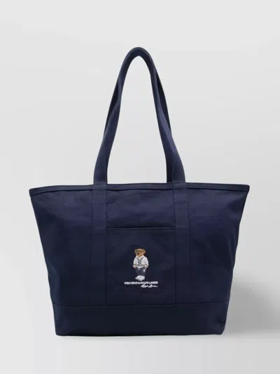 Ralph Lauren Logo Front Pocket Tote Bag