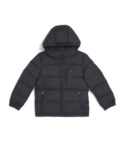 RALPH LAUREN LOGO HOODED PUFFER JACKET