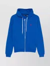 Ralph Lauren Logo Hooded Sweatshirt Featuring Pockets In Blue