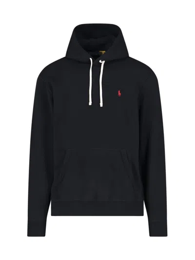 Ralph Lauren Logo Hoodie In Black