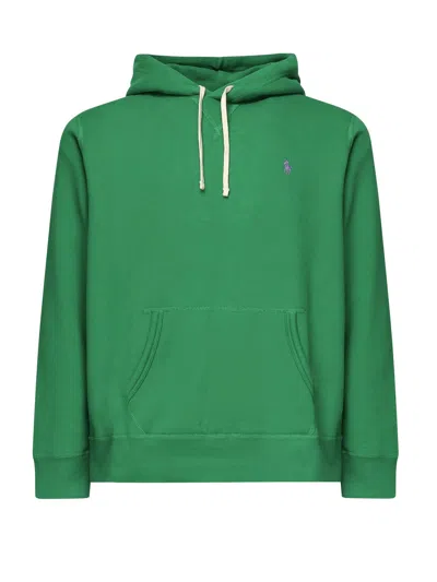 Ralph Lauren Logo Hoodie In Green