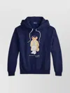 Ralph Lauren Logo Hoodie Sweatshirt Featuring Graphic Print In Blue
