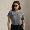 Ralph Lauren Logo Jersey Crewneck Tee In Gray