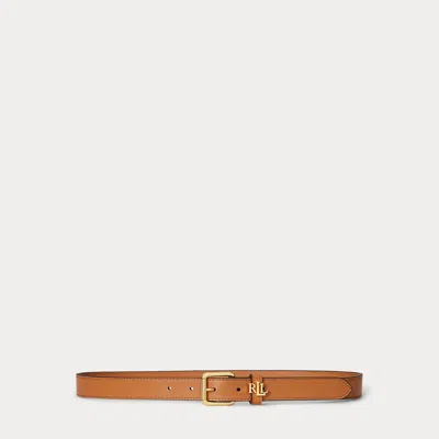 Ralph Lauren Lgo Kpper 25 Belt Skinny In Brown