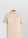 Ralph Lauren Logo Linen-cotton Blend Polo Shirt In Neutrals