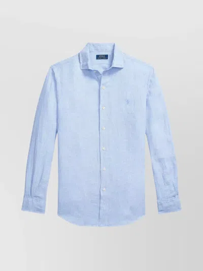 Ralph Lauren Logo Long Sleeve Shirt In Blue