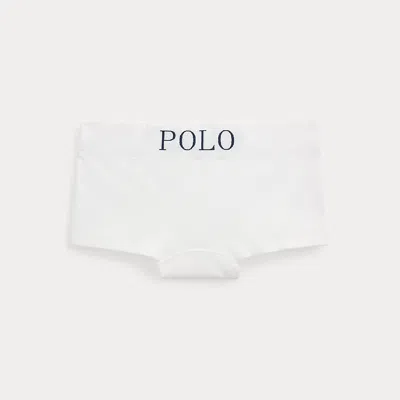 Ralph Lauren Logo Mid-rise Shortie In White