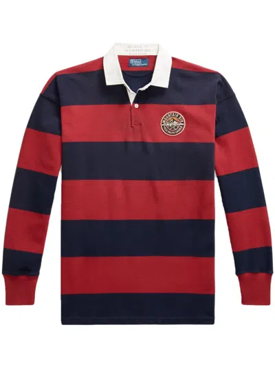 POLO RALPH LAUREN RALPH LAUREN VINTAGE FIT STRIPED JERSEY RUGBY POLO SHIRT