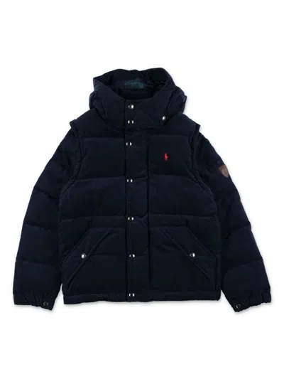 Polo Ralph Lauren Kids' Logo-patch Padded Jacket In 蓝色