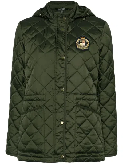 Ralph Lauren Logo-patch Quilted Jacket In Green