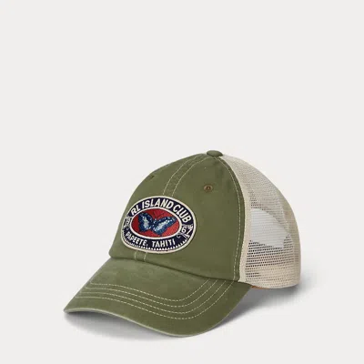 Polo Ralph Lauren Logo-patch Twill Trucker Cap In Garden Trail