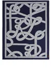 Polo Ralph Lauren Logo Pattern Knitted Blanket In Blue