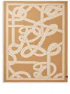 Polo Ralph Lauren Logo Pattern Knitted Blanket In Neutrals