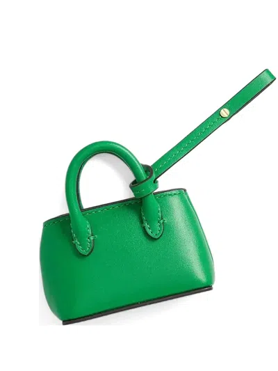 Ralph Lauren Logo-plaque Bag Charm In Green