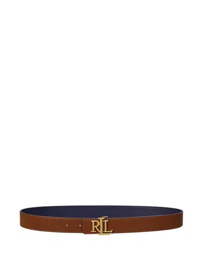 Ralph Lauren Logo-plaque Belt In Multi