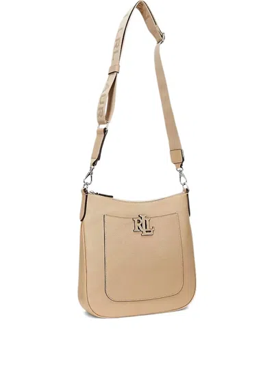 Ralph Lauren Logo-plaque Shoulder Bag In Neutral