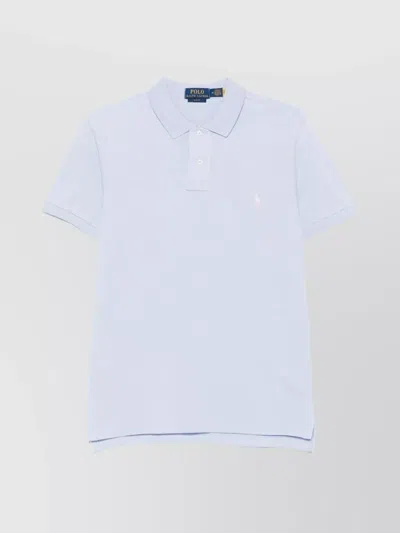 Ralph Lauren Logo Polo Shirt With Collar In Blue