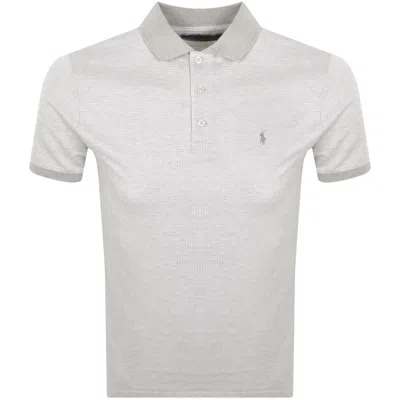 Ralph Lauren Logo Polo T Shirt Grey In White