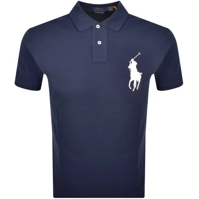Ralph Lauren Logo Polo T Shirt Navy In Blue