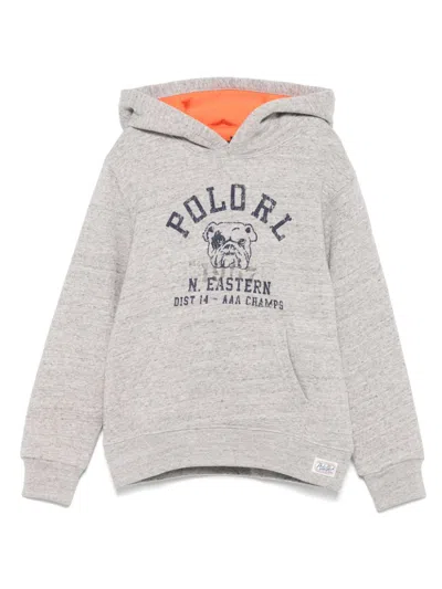 Polo Ralph Lauren Kids' Logo-print Hoodie In 灰色