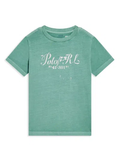 Ralph Lauren Kids' Logo-print T-shirt In Green