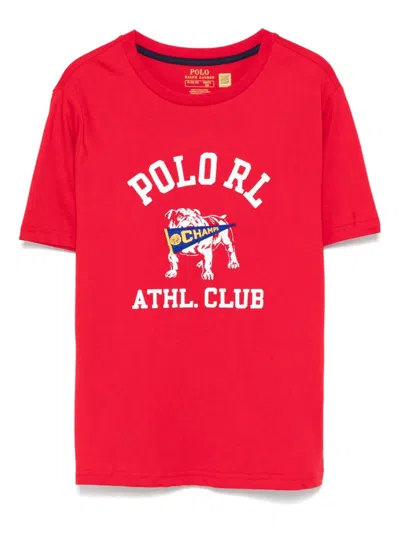 Polo Ralph Lauren Kids' Logo-print T-shirt In Red